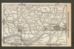 CARTE PLAN 1960 ALLEMAGNE FRANKFURT MAINZ WIESBADEN - KARTE 1960 DEUTSCHLAND - Topographical Maps