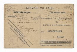 SERVICE MILITAIRE COBO ANTOINE PERPIGNAN BUREAU MONTPELLIER ORDRE CONVOCATION VISITE MEDICALE 1946 HOP MILITAIRE - Documenti