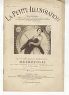 7280  Revue "La Petite Illustration" - Cinéma No 11 - 03/03/1928 : Metropolis - 1900 - 1949