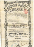 Action De La Compagnie Nationale Financière - BRUXELLES 1898 (fr83) - Non Classés