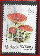 ARGENTINA 1993 Mushrooms & Fungi    USED  NO WM GJ # 2599 - Used Stamps