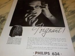 ANCIENNE PUBLICITE PHILIPS 634  -POIGNANT-  1934 - Other & Unclassified