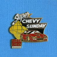 1 PIN'S //  ** MAGAZINE AUTOMOBILES / SUPER CHEVY SUNDAY ** - Corvette