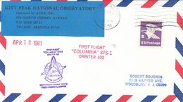 1981 USA Space Shuttle Columbia First Flight STS-1 Commemorative Cover B - Amérique Du Nord