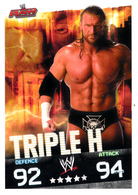 Wrestling, Catch : TRIPLE H (RAW, 2008), Topps, Slam, Attax, Evolution, Trading Card Game, 2 Scans, TBE - Trading Cards