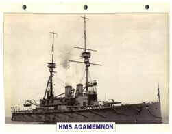 (25 X 19 Cm) (10-9-2020) - N - Photo And Info Sheet On Warship - UJ Navy - HMS Agamemnon - Bateaux