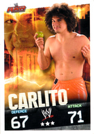 Wrestling, Catch : CARLITO (RAW, 2008), Topps, Slam, Attax, Evolution, Trading Card Game, 2 Scans, TBE - Trading-Karten