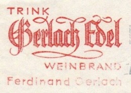 EMA METER STAMP FREISTEMPEL GERMANY DEUTSCHLAND BEER BIRRA CERVEZA BIER KOLLE WINE WEIN VINE ALCOOL Gerlach Edel - Autres & Non Classés