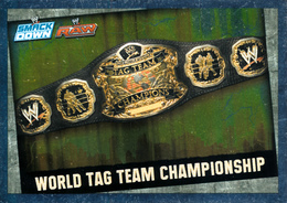 Wrestling, Catch : WORLD TAG TEAM CHAMPIONSHIP (2008), Topps, Slam, Attax, Evolution, Trading Card Game, 2 Scans, TBE - Tarjetas