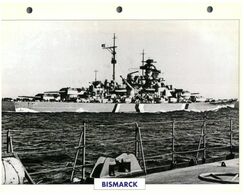 (25 X 19 Cm) (10-9-2020) - N - Photo And Info Sheet On Warship - German Navy - Bismarck - Bateaux