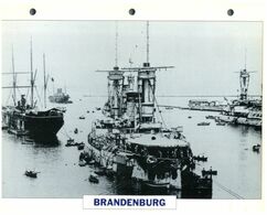 (25 X 19 Cm) (10-9-2020) - N - Photo And Info Sheet On Warship - German Navy - Brandenburg - Bateaux