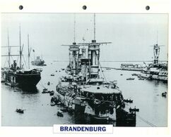 (25 X 19 Cm) (10-9-2020) - N - Photo And Info Sheet On Warship - German Navy - Brandenburg - Boten