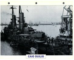 (25 X 19 Cm) (10-9-2020) - N - Photo And Info Sheet On Warship - Italian Navy - Caio Duilio - Boten