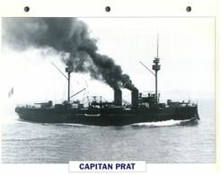 (25 X 19 Cm) (10-9-2020) - N - Photo And Info Sheet On Warship - Chile Navy - Captain Prat - Boten