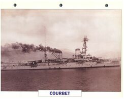 (25 X 19 Cm) (10-9-2020) - N - Photo And Info Sheet On Warship - France Navy - Courbet - Bateaux