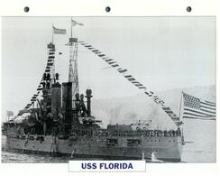 (25 X 19 Cm) (10-9-2020) - N - Photo And Info Sheet On Warship - US Navy - USS Florida - Boten