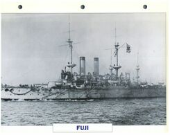 (25 X 19 Cm) (10-9-2020) - N - Photo And Info Sheet On Warship - Japan Navy - Fuji - Bateaux