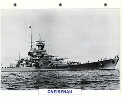 (25 X 19 Cm) (10-9-2020) - N - Photo And Info Sheet On Warship - German Navy - Gneisenau - Boten