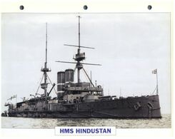 (25 X 19 Cm) (10-9-2020) - N - Photo And Info Sheet On Warship - UK Navy - HMS Hindustan - Boten