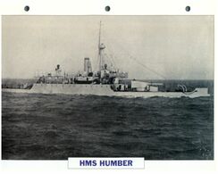 (25 X 19 Cm) (10-9-2020) - N - Photo And Info Sheet On Warship - UK Navy - HMS Humber - Bateaux