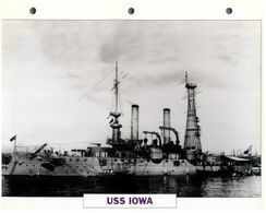 (25 X 19 Cm) (10-9-2020) - N - Photo And Info Sheet On Warship - US Navy - USS Iowa - Boten