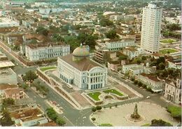 Brazil  ** & Postal, Manaus, Partial View And Amazonas Theater (8797) - Manaus