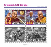 S.Tome&Principe. 2020 85th Anniversary Of The 14th Dalai Lama. (0302a)  OFFICIAL ISSUE - Buddhism