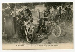 Sport Moto.Course,Publicité.Les Champion Du Pneu Maugis Et Favart Sur Douglas Et Hutchinson. - Motociclismo