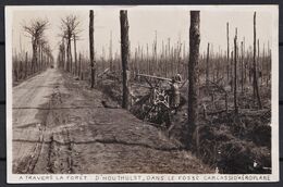 BELGIUM ,  HOUTHULST  ,  AEROPLANE  CRASH  ,   OLD  POSTCARD - Houthulst