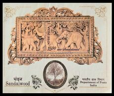 137. INDIA 2006 USED STAMP M/S (MINIATURE SHEET) SANDALWOOD , ELEPHANT . - Oblitérés