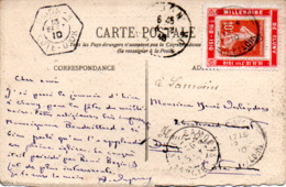 PORTE TIMBRE  MILLENAIRE DE CLUNY  SUR CARTE  VOIR LES SCAN - Lettres & Documents
