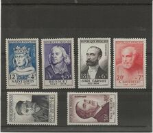 CELEBRITES -SERIE N° 989 A 994 NEUF SANS CHARNIERE -ANNEE 1954 - COTE :180 € - Unused Stamps