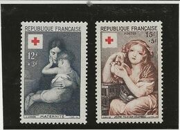 CROIX ROUGE -TIMBRES N° 1006 -1007 NEUF SANS CHARNIERE -ANNEE 1954 - COTE : 30 € - Unused Stamps