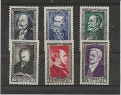 CELEBRITES -SERIE N° 930 A 935 NEUF SANS CHARNIERE -ANNEE 1952 - COTE :60€ - Unused Stamps