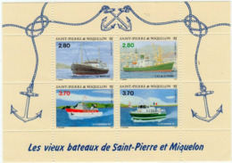 ST PIERRE ET MIQUELON - BLOC N°4 ** (1994) Bateaux - Blocks & Sheetlets