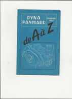 DEPLIANT    DYNA  PANHARD       TECHNIQUE   1958 - Non Classés