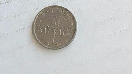 Monnaie,Belgique 50 Centimes 1927 Coin  #17 - 25 Cent