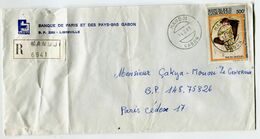 PICASSO - GABON MANDJI - Affranchissement 500F Sur Lettre Recommandée 1983 - Picasso
