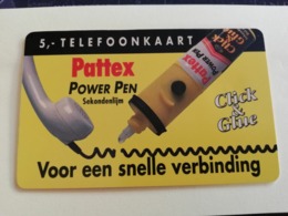 NETHERLANDS  ADVERTISING CHIPCARD HFL 5,00   CRE 273 PATTEX POWER PEN        Fine Used   ** 3219** - Privées