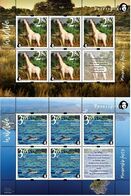 Finland. Peterspost. Fauna. Wild Life. "Memorable Facts", White Giraffe And Bottlenose Dolphin, 2020, Set Of 2 Sheetlets - Ongebruikt