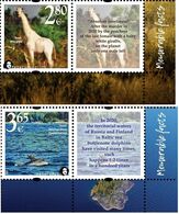 Finland. Peterspost.Wild Life."Memorable Facts", White Giraffe And Bottlenose Dolphin, 2020, Set Of 2 Stamps With Labels - Ongebruikt