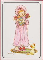 Sticker Autocollant 1980 Panini Nr 37 - Sarah Kay Illustrator Illustrateur Vivien Kubos Enfant Girl Fille Chat Cat Pussy - Edición  Inglesa