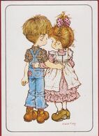 Sticker Autocollant 1980 Panini Nr 1 - Sarah Kay Illustrator Illustrateur Vivien Kubos Enfants Romance Couple Amour Love - Edición  Inglesa