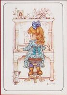 Sticker Autocollant 1980 Panini Nr 34 - Sarah Kay Illustrator Illustrateur Vivien Kubos Girl Fille Enfant Piano Music - Edition Anglaise