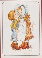 Sticker Autocollant 1980 Panini Nr 122 - Sarah Kay Vivien Kubos Illustrator Illustrateur Romance Couple Enfants - Edición  Inglesa