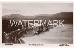 BARMOUTH THE BRIDGE OLD R/P POSTCARD WALES - Merionethshire
