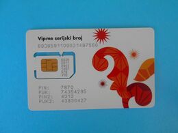 VIP (now A1) - VIPme ( Croatia GSM SIM Card With Chip ) * USED CARD ( Chip Fixed With Tape ) * Croatie Kroatien Croazia - Telekom-Betreiber