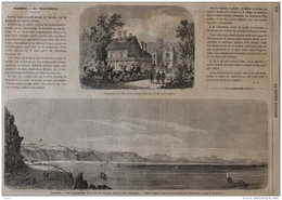 Napoléon III - L'Empereur à La Villa De M. Fould à Tarbes - Biarritz, Vue Panoramique - Page Original 1863 - Historische Dokumente
