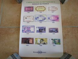 AFFICHE EDITEE  PAR  LA  BANQUE  DE  FRANCE 2  SIECLES  DE BILLETS  DE  500 FRANCS - 500 F 1945-1953 ''Chateaubriand''