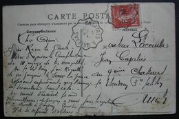 1908 Timbre F.M, Convoyeur Chartres à Orléans Sur Carte Construction D'un Pont De Bateaux Par Le Génie - Sellos Militares Desde 1900 (fuera De La Guerra)
